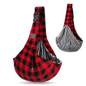 Pet Bag Factory - Red Black Check Shoulder Strap