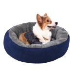 Dog Bed Supplier - Modern Donut Plush Suede Anti-slip