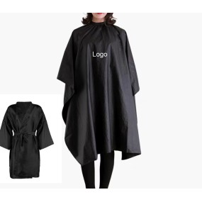 Salon Cape Manufacturer - Custom Black Waterproof Pongee