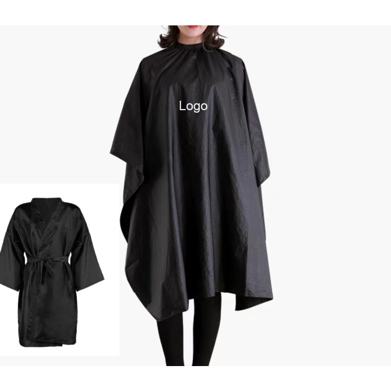 Hairdressing Cape Supplier - Customizable Black Waterproof