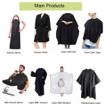 Hairdressing Cape Supplier - Customizable Black Waterproof