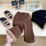 Knitted Pants Supplier - Girls Solid Washed Casual