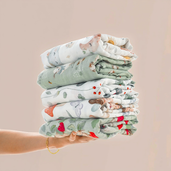 Muslin Swaddle Blankets Factory - Wholesale Neutral Woodland