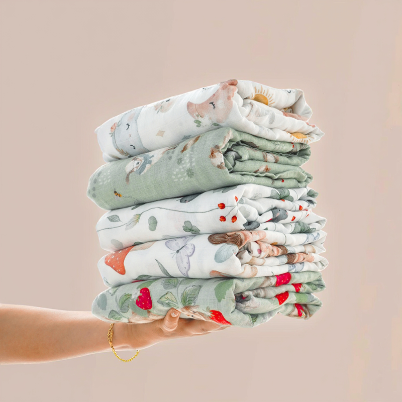 Muslin Swaddle Blankets Factory - Wholesale Neutral Woodland