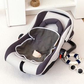 Stroller Cushion Factory - Bamboo Charcoal Linen Silver Back