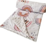 Swaddle Blanket Factory - Custom Rainbow Bean Muslin Double