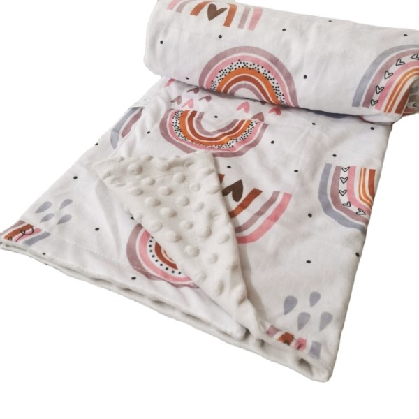 Swaddle Blanket Factory - Custom Rainbow Bean Muslin Double