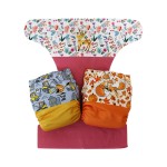 Cloth Diaper Supplier - Reusable Double Gusset Bamboo Charcoal