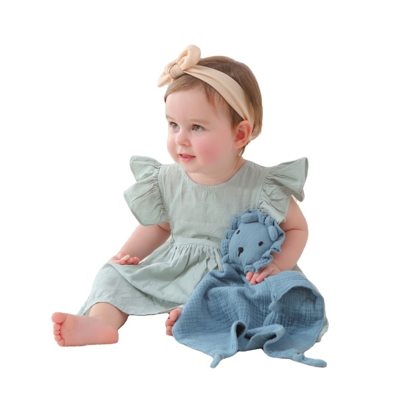 Security Blanket Supplier - Lion Lovey Organic Muslin Cotton