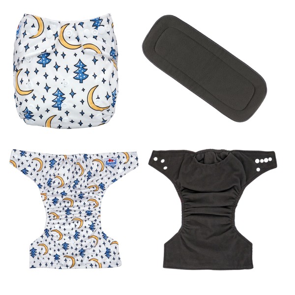 Cloth Diaper Manufacturer - Babyland Charcoal Bamboo Nappy
