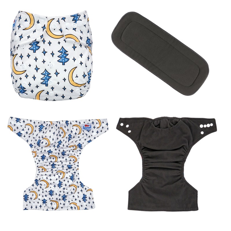 Cloth Diaper Manufacturer - Babyland Charcoal Bamboo Nappy