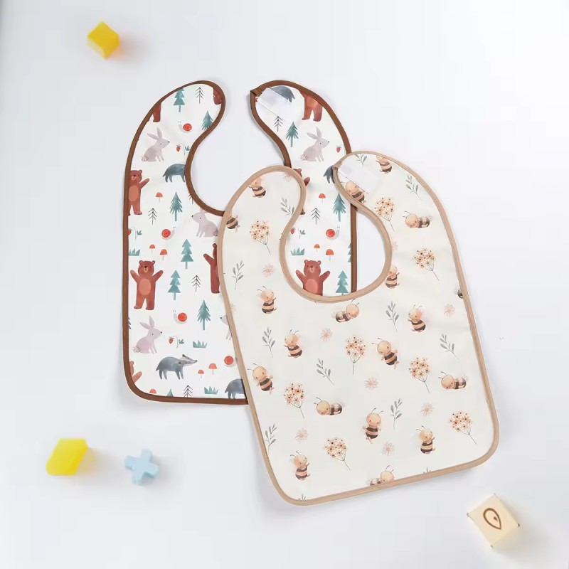 Feeding Bibs Supplier - Soft Reusable PU Waterproof Loop