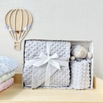 Baby Blanket Supplier - Customized Logo Dot Fleece Polyester