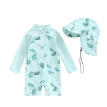 Children Swimsuit Supplier - Three-Piece Dinosaur Floral