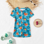 Children Swimsuit Factory - Cartoon Button Closure Sizing