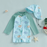 Toddler Swimwear Supplier - Long Sleeve One-Piece 70-110
