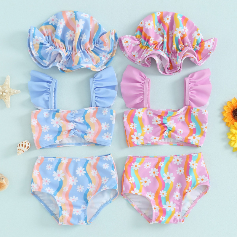 Girls Swimwear Set Factory - Wholesale Cute Floral Print