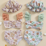 Girls Swimwear Set Factory - Wholesale Cute Floral Print