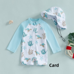Toddler Swimwear Supplier - Long Sleeve One-Piece 70-110