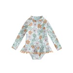Girls Swimwear Factory - One-Piece Anti-UV Floral Print