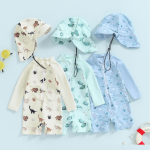 Children Swimsuit Supplier - Three-Piece Dinosaur Floral