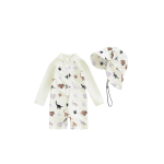 Children Swimsuit Supplier - Three-Piece Dinosaur Floral