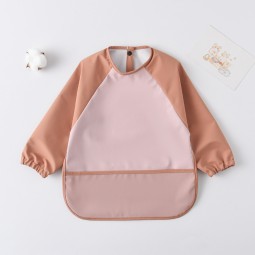 Baby Feeding Bib Supplier - Customized Logo Long Sleeve