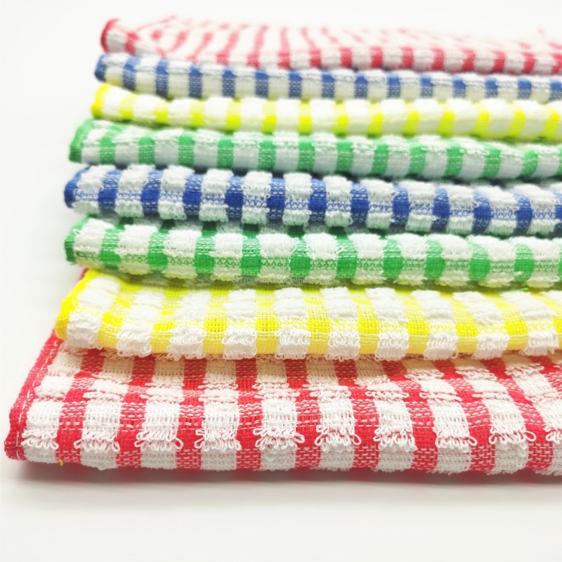 Dish Towel Supplier - Yarn Dyed Checks Design Printed