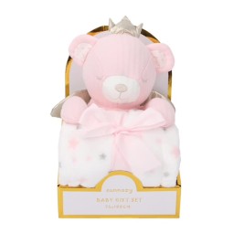 Baby Blanket Set Supplier - Gift Box Bear Polyester Flannel