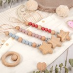 Pacifier Clip Factory - Wood Silicone Teething Beads Holder