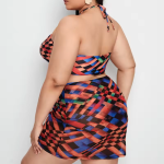 Lady Sexy Swimsuit Manufacturer - Backless Mini Printed
