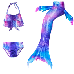Mermaid Swimdress Supplier - 3Pcs Kids Beach Bikini Set