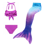 Mermaid Swimdress Supplier - 3Pcs Kids Beach Bikini Set