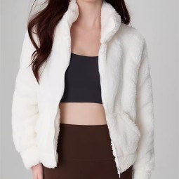 Fleece Gym Shorts Supplier - Stand Collar Fitness