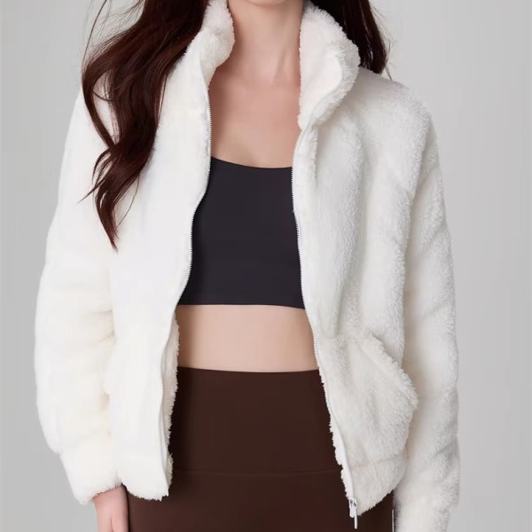 Fleece Gym Shorts Supplier - Stand Collar Fitness