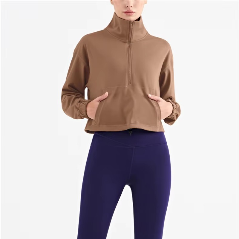 Yoga Top Factory - Women's Kangroo Pockets Fleece