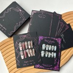 Press On Nails Display Card Manufacturer - Custom Black Cardboard Photo Background