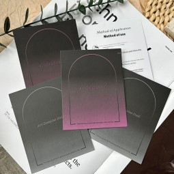 Press On Nail Card Manufacturer - Custom Black Gradient Double Sided Printing Logo