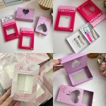 Press on Nail Box Manufacturer - Custom Pink Cardboard Clear PVC Window Handmade