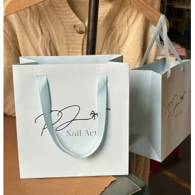 Press on Nail Storage Bag Manufacturer - Custom Eco Friendly Die Cut Handle Gift Bag