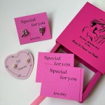 Jewelry Cards Manufacturer - Custom Frosted Texture Pink Earrings Necklace Card