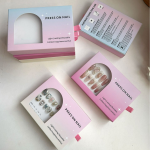Press on Nail Paper Box Manufacturer - Custom Gradient Transparent Window Thickened