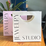 Jewelry Art Paper Bag Manufacturer - Custom Pink Die Cut Handle Fashion Shopping