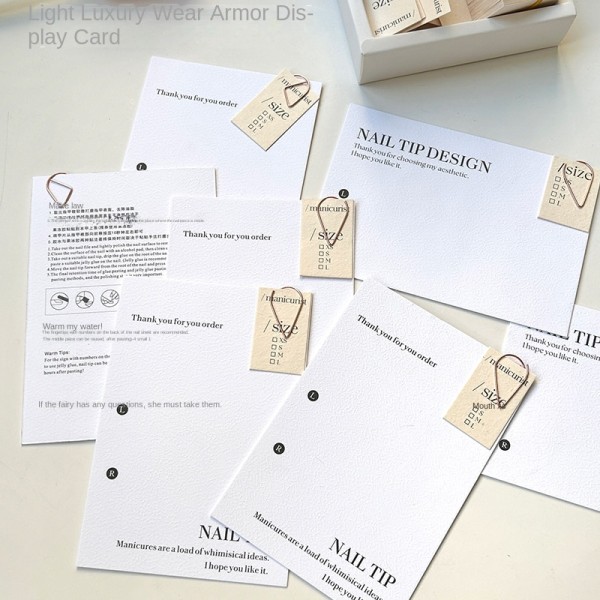 Nail Art Card Manufacturer - Custom Press On Nail Packaging Set with OPP Bag