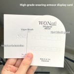 Nail Packaging Card Manufacturer - Custom Stamp Design Cotton Art Paper Embossed