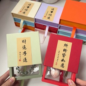 Buddha Bead Gift Box Manufacturer - Custom Pull-out Crystal Bracelet Storage Box