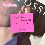 Jewelry Cards Manufacturer - Custom Frosted Texture Pink Earrings Necklace Card