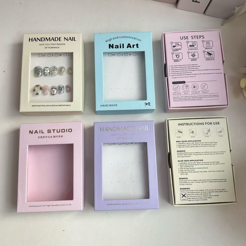 Nail Tip Packaging Box Manufacturer - Custom Clear Plastics Window Eco Display Box