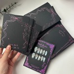 Press On Nails Display Card Manufacturer - Custom Black Cardboard Photo Background