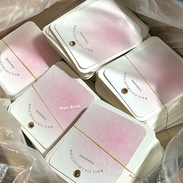 Nail Salon Card Manufacturer - Custom Pink Gradient Double Layer Luxury Packing